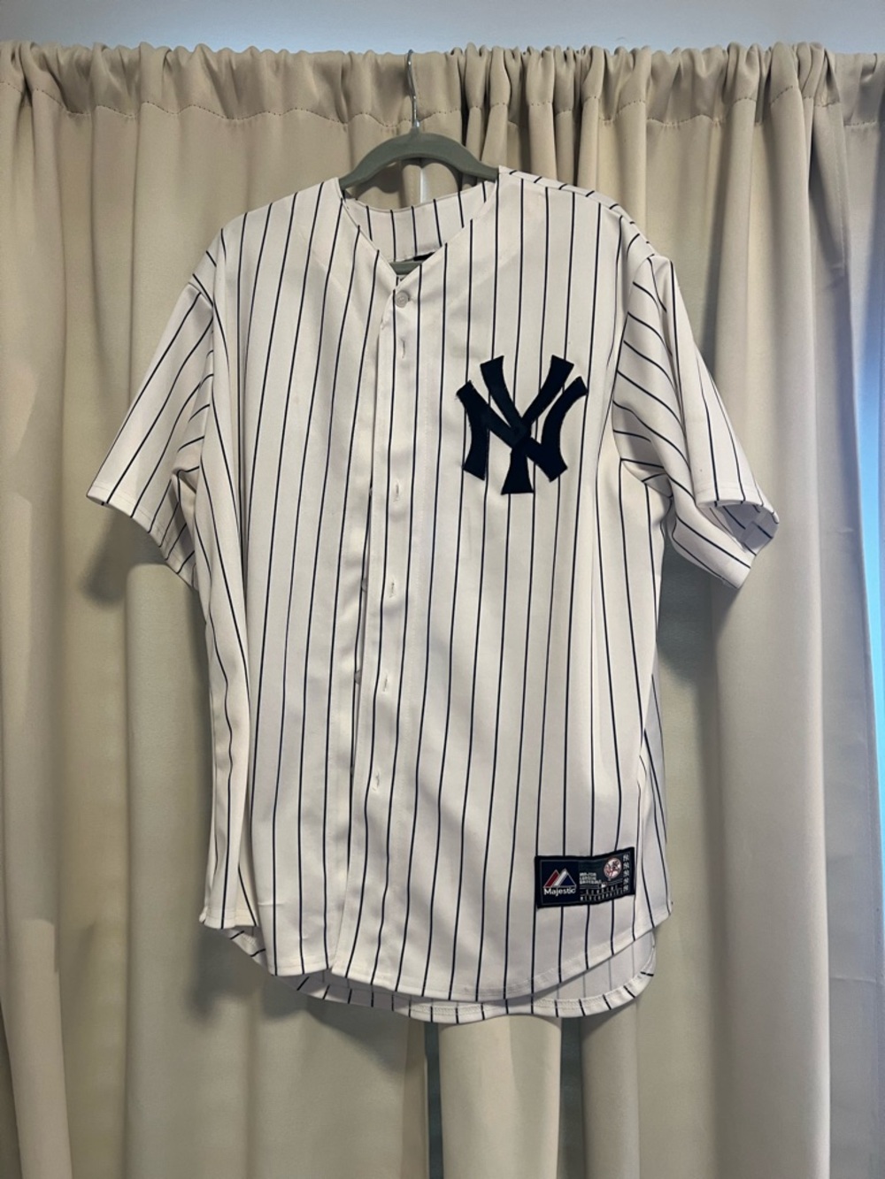 Derek Jeter #2 New York Yankees Majestic Jersey XL White Pinstripe MLB
